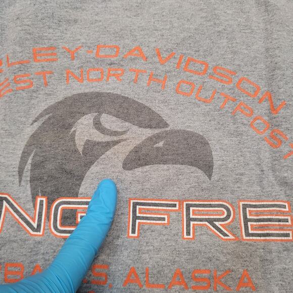 VTG Y2K Harley-Davidson T-Shirt Mens M Fairbanks AK Dealer Tee Biker Dealer Tee - Picture 6 of 8